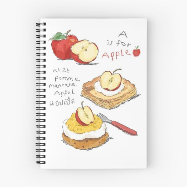 Item preview, apple, fruit, french, korean, german, red apple, tart, strudel, pastry, kitchen, cute, pomme, apfel, vintage designed and sold by peachcakecanvas.