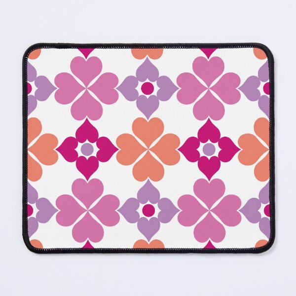 Item preview, Retro Modern Hearts Pattern in Orange, Lilac, Berry and Pink on White designed and sold by scome.