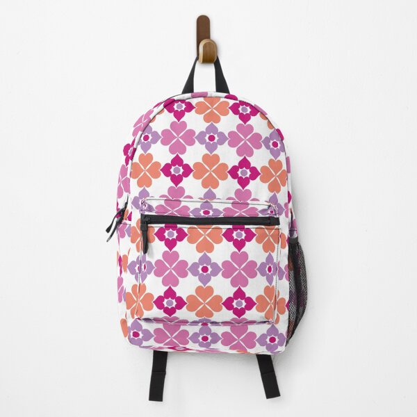 Item preview, Retro Modern Hearts Pattern in Orange, Lilac, Berry and Pink on White designed and sold by scome.