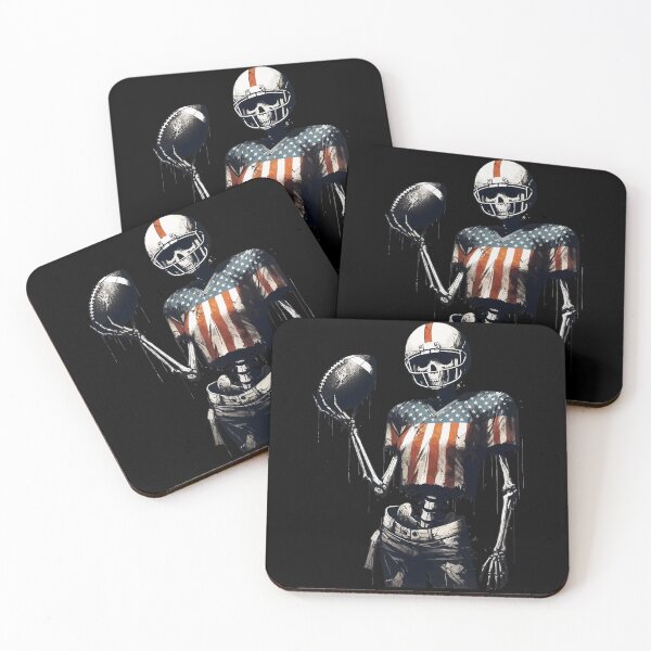 Item preview, Halloween Skeleton Football Player designed and sold by TomFrontierArt.