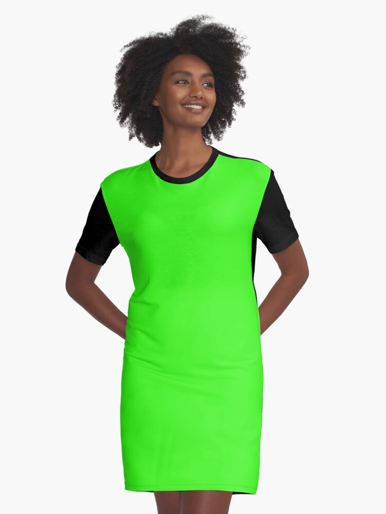 Neon green t shirt dress hotsell