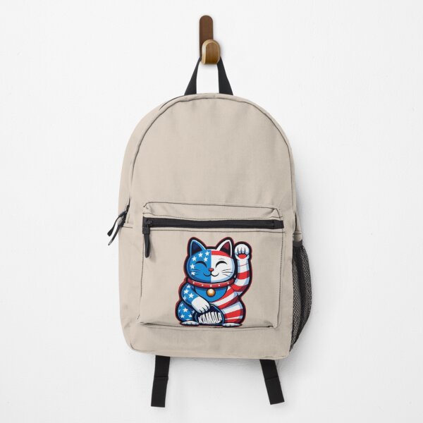 Item preview, Maneki Neko Cat in American Flag Pattern – Supports Kamala Harris designed and sold by 3Tubes.