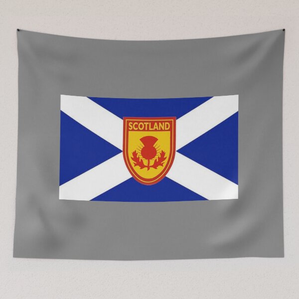 Item preview, Dark Blue Scottish Saltire Flag with 'Scotland' Thistle Shield designed and sold by JonathanR1994.