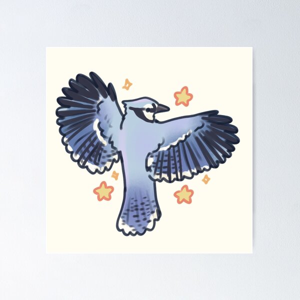 Item preview, Cute Jay bird art  designed and sold by Artofmayara.
