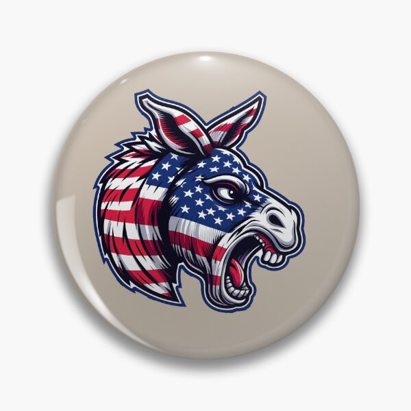 Item preview, Aggressive Democratic Donkey Mascot – Bold Political Design designed and sold by 3Tubes.