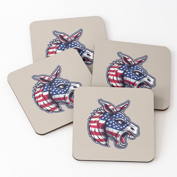 Item preview, Aggressive Democratic Donkey Mascot – Bold Political Design designed and sold by 3Tubes.