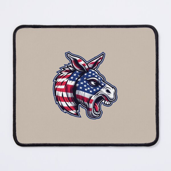 Item preview, Aggressive Democratic Donkey Mascot – Bold Political Design designed and sold by 3Tubes.