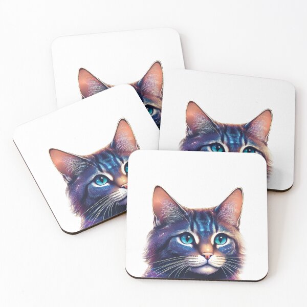 Item preview, Cosmic Feline Gaze - Starry Night Cat Artwork designed and sold by MDKey DESIGN.