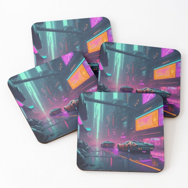 Item preview, Sleek neon cyberpunk cars designed and sold by GabrielWest.