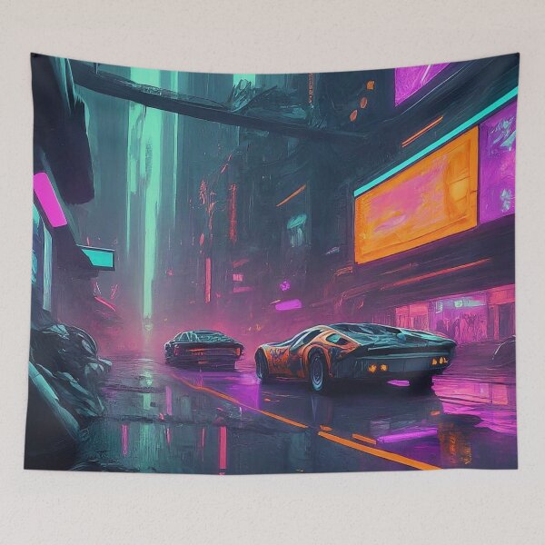 Item preview, Sleek neon cyberpunk cars designed and sold by GabrielWest.