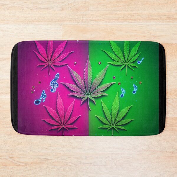 Item preview, Colorful Neon Pink & Green Pot Leaves  designed and sold by JLEmporium.
