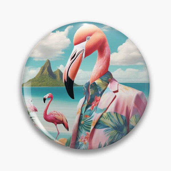 Item preview, Flamingo Paradise: Surreal Tropical Vibes Art Print & Apparel designed and sold by Vin  Zzep.