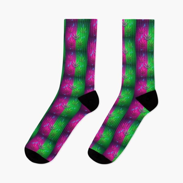 Item preview, Colorful Neon Green & Pink Marijuana Leaves - Multi designed and sold by JLEmporium.