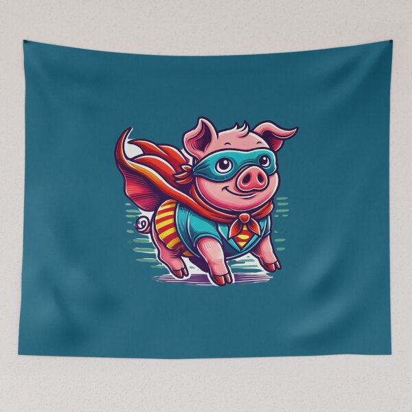 Item preview, Funny Superhero Pig, pig Enthausiats, Pig Lovers designed and sold by Right-UR.