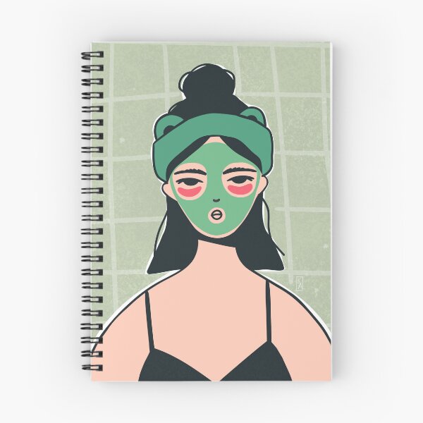 Item preview, Funny girl with face mask, Fun art, Skin care routine designed and sold by KristinityArt.
