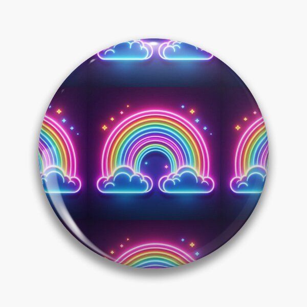Item preview, Neon Cute Rainbow with Clouds on Both Ends for all Occassions and Daily Lifestyle designed and sold by erkabees.