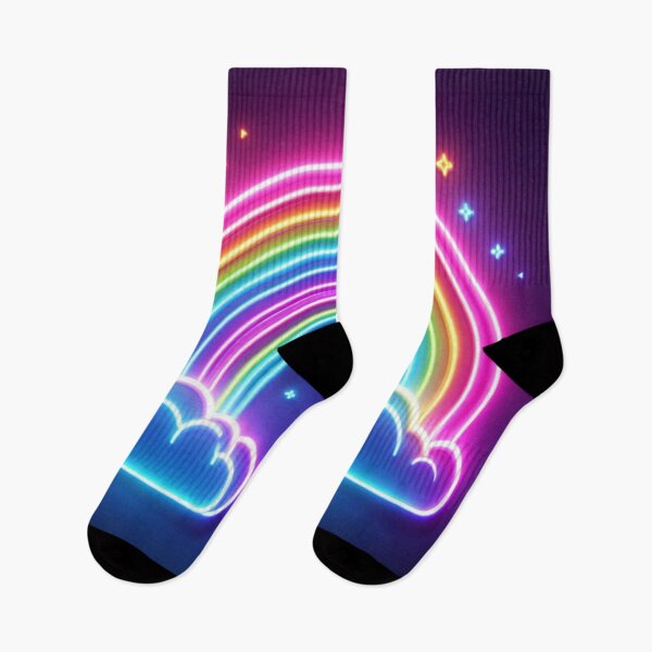 Item preview, Neon Cute Rainbow with Clouds on Both Ends for all Occassions and Daily Lifestyle designed and sold by erkabees.