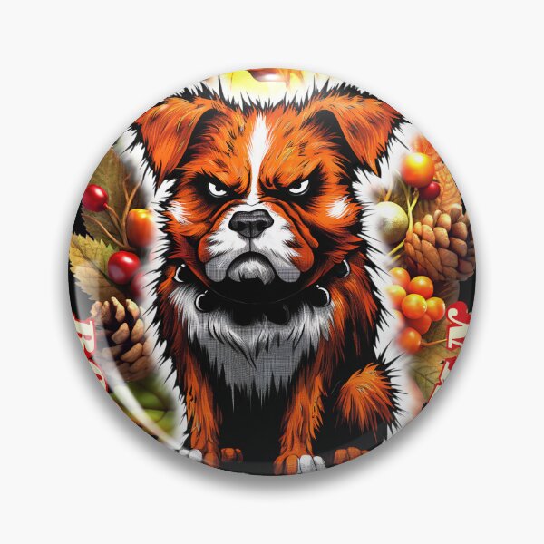 Item preview, Grumpy Autumn Dog Cartoon with Fall Leaves - Born in Autumn designed and sold by VikArtStudio.