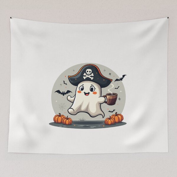 Item preview, Pirate Ghost Coffee Vibes | Dead Tired, Need My Brew Halloween Design designed and sold by D3monic.
