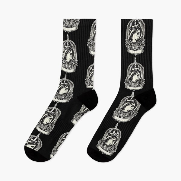 Item preview, Creepy Gothic Unicorn Aesthetic Goth Design designed and sold by LuminOrb.