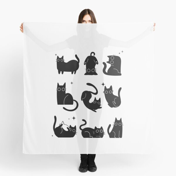 Aperçu de l'œuvre black cats cute star graphic illustration créée et vendue par NovamoonStudio.