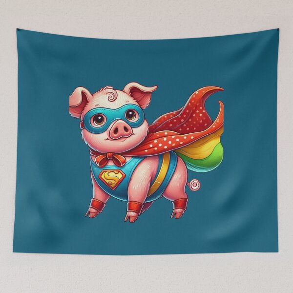 Item preview, Funny Superhero Pig, pig Enthausiats, Pig Lovers designed and sold by Right-UR.