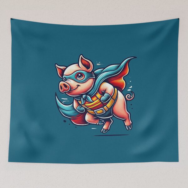 Item preview, Funny Superhero Pig, pig Enthausiats, Pig Lovers designed and sold by Right-UR.