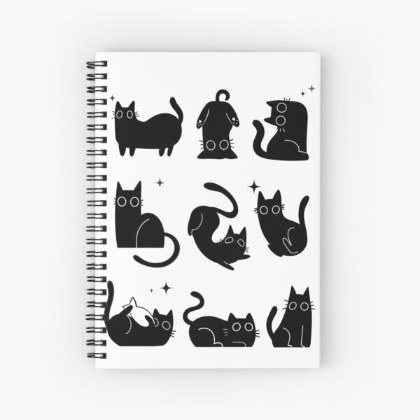 Aperçu de l'œuvre black cats cute star graphic illustration créée et vendue par NovamoonStudio.