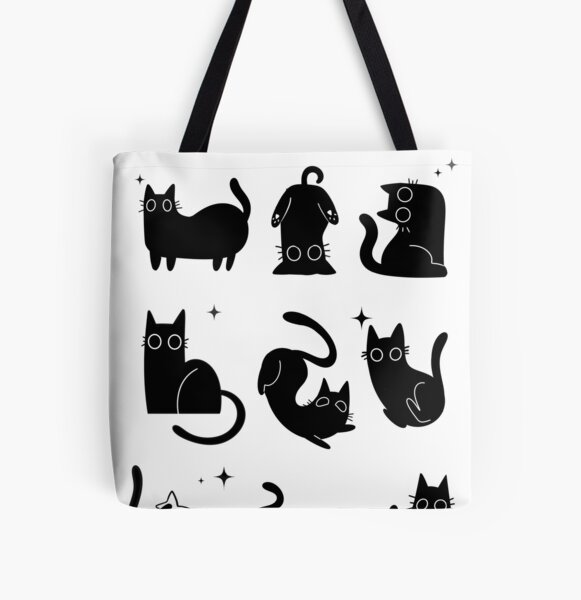 Vista previa del artículo con la obra «ilustración gráfica de estrella linda de gatos negros», diseñado y vendido por NovamoonStudio.