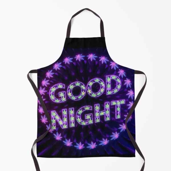 Item preview, Good Night - Marijuana Pot Leaves - Bright Neon Design designed and sold by JLEmporium.