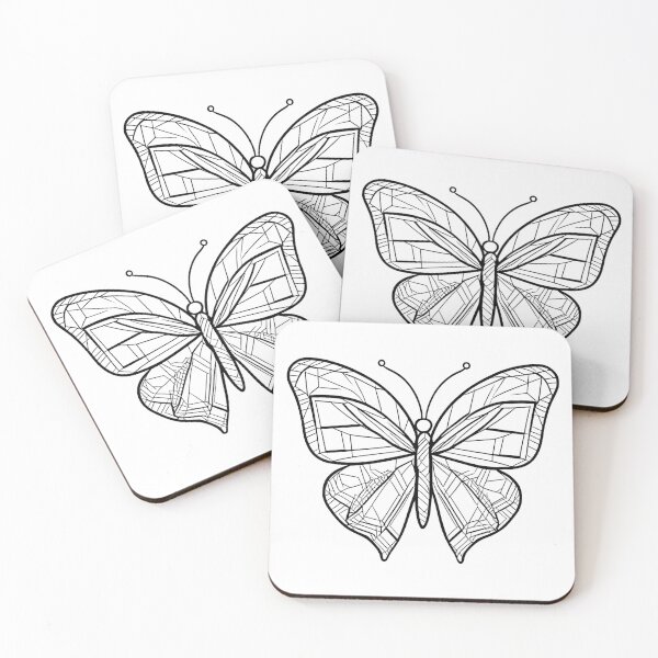 Item preview, Geometric Butterfly Line Drawing Design designed and sold by GeoSketchWear.