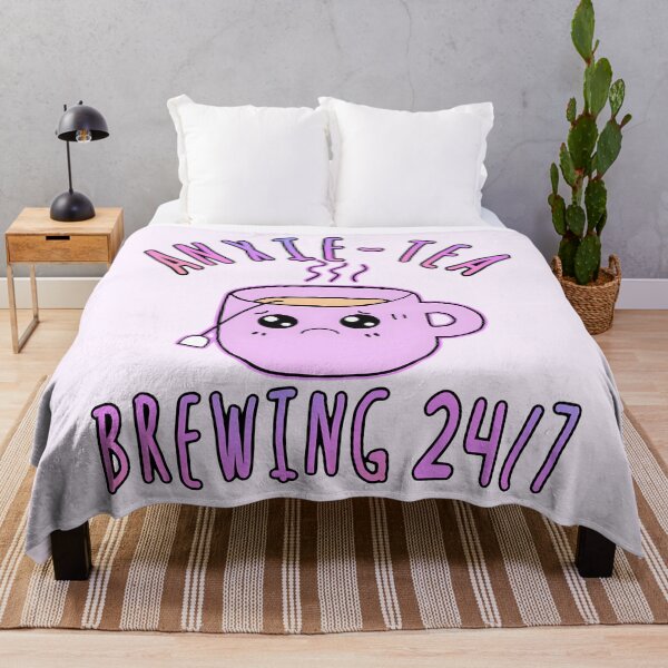 Item preview, Cute kawaii Mental Health Tea Pun - Anxie-Tea Funny Anxiety Quote Design designed and sold by Unitepeople.