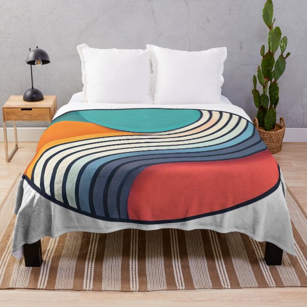Item preview, Minimalist abstraction in colorful waves designed and sold by FAONIM.