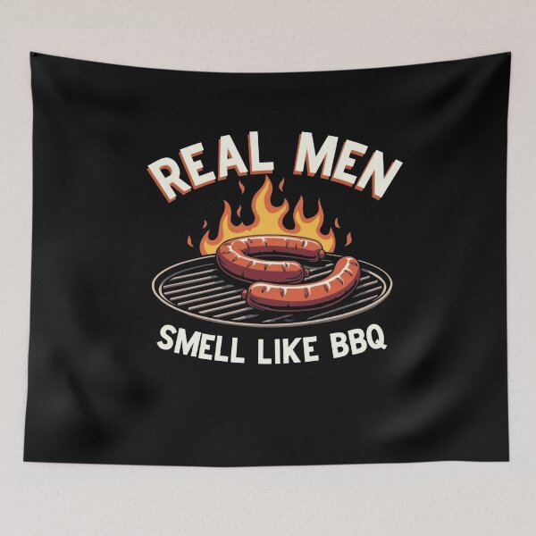 Item preview, Real Men Smell Like BBQ Sausage Grill Flame Cooking designed and sold by Hananiah Merch.