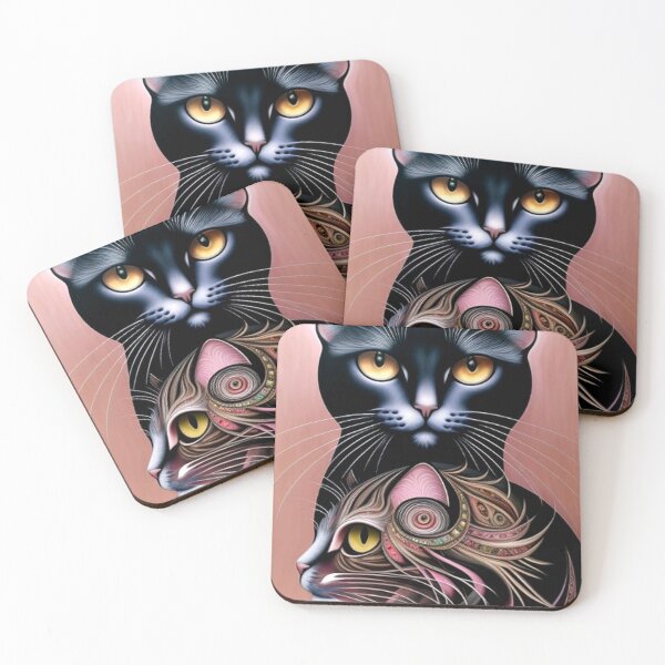 Item preview, Abstract Cat Art designed and sold by TheDarkWardrobe.