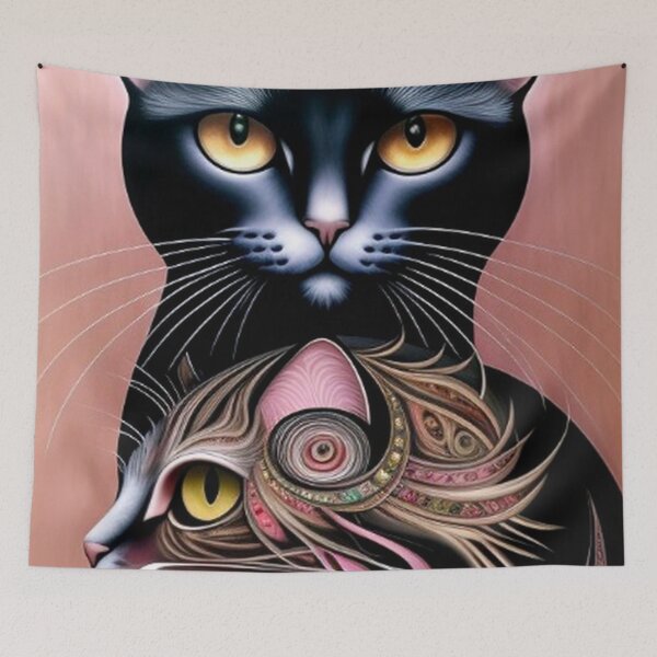 Item preview, Abstract Cat Art designed and sold by TheDarkWardrobe.