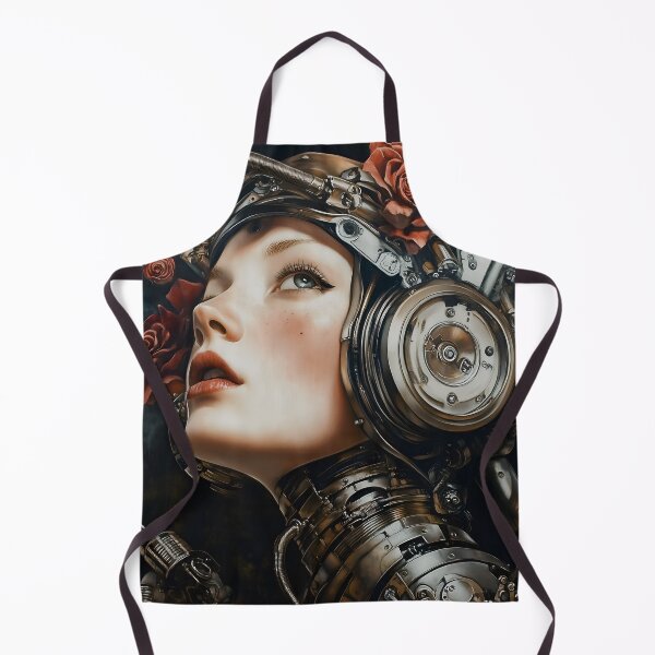 Item preview, Steampunk Heroine in Helmet, with Roses designed and sold by effervescence.