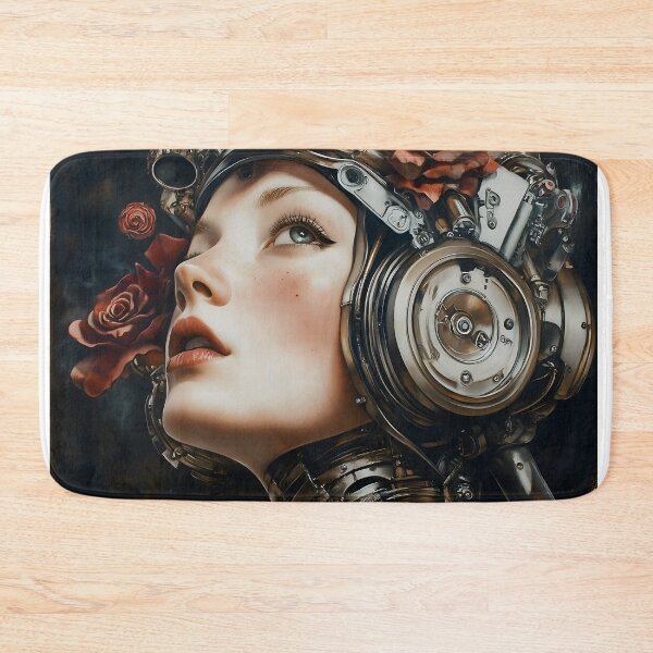 Item preview, Steampunk Heroine in Helmet, with Roses designed and sold by effervescence.