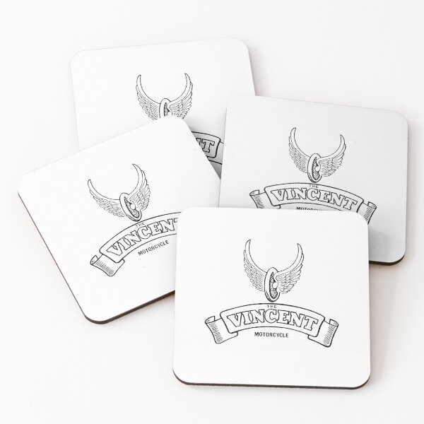 Item preview, The Vincent motorcycle - original 1930s emblem - white print designed and sold by retropetrol.