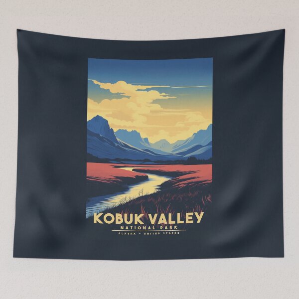 Item preview, A Vintage Travel Illustration of Kobuk Valley National Park - Alaska - United States  designed and sold by GoodOldVintage.