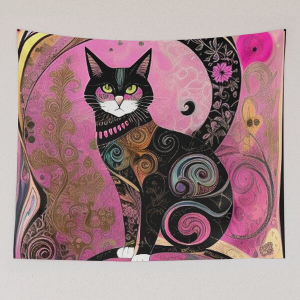 Item preview, Abstract Cat Art designed and sold by TheDarkWardrobe.