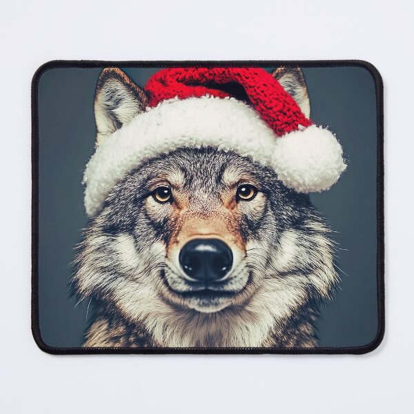 Item preview, Cute Christmas Wolf, Funny Retro Animal Photo designed and sold by CheekyAnimalz.