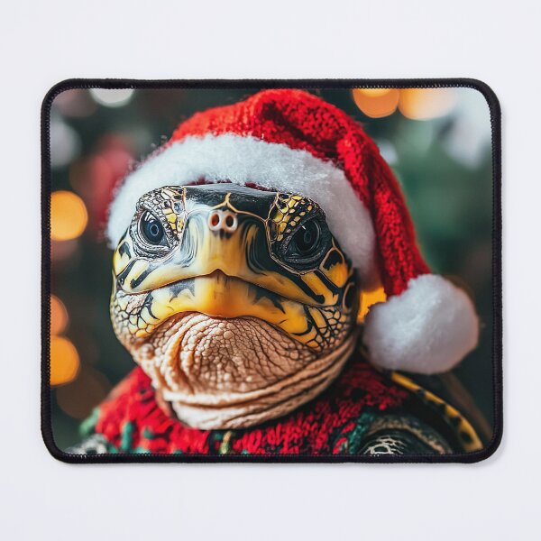 Item preview, Cute Christmas Turtle, Funny Retro Animal Photo designed and sold by CheekyAnimalz.