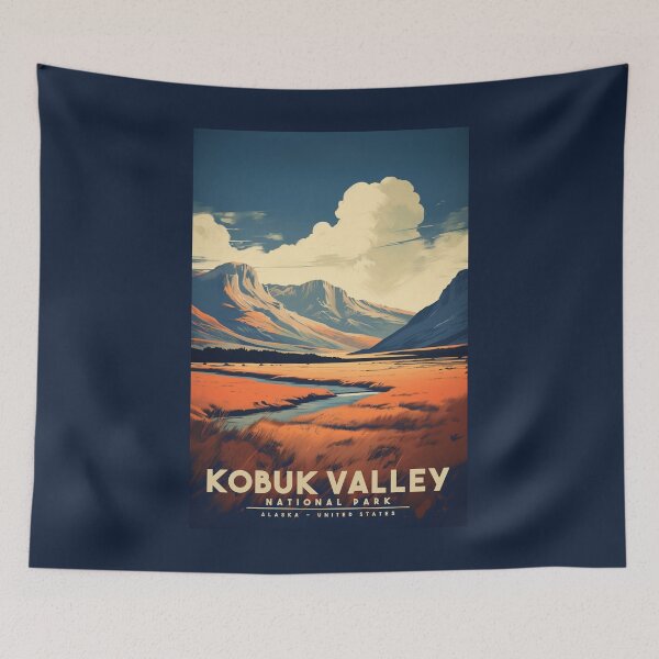 Item preview, A Vintage Travel Illustration of Kobuk Valley National Park - Alaska - United States  designed and sold by GoodOldVintage.