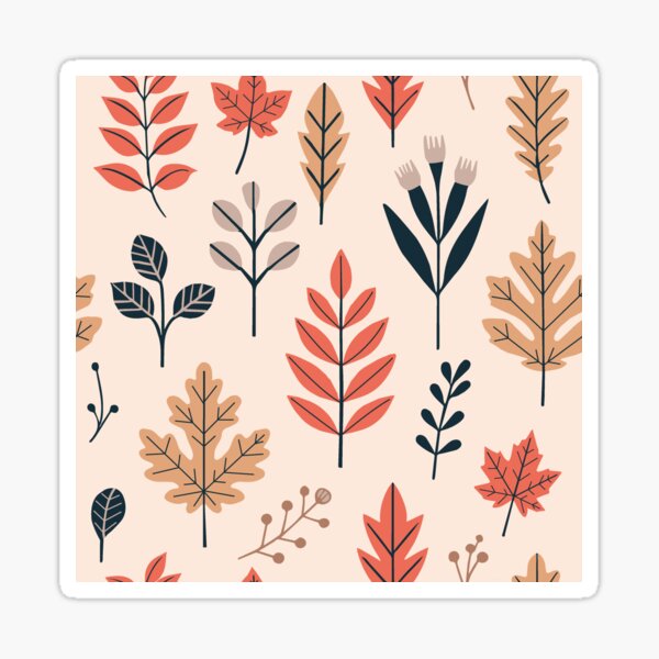 Botanical leaves Sticker