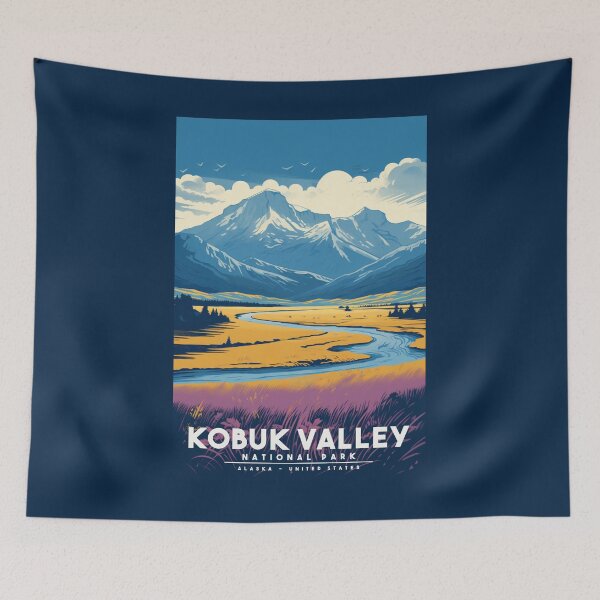 Item preview, A Vintage Travel Illustration of Kobuk Valley National Park - Alaska - United States  designed and sold by GoodOldVintage.