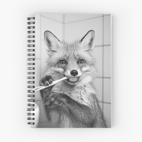 Item preview, Fox Brushing Teeth, Funny Vintage Animal Photo designed and sold by CheekyAnimalz.
