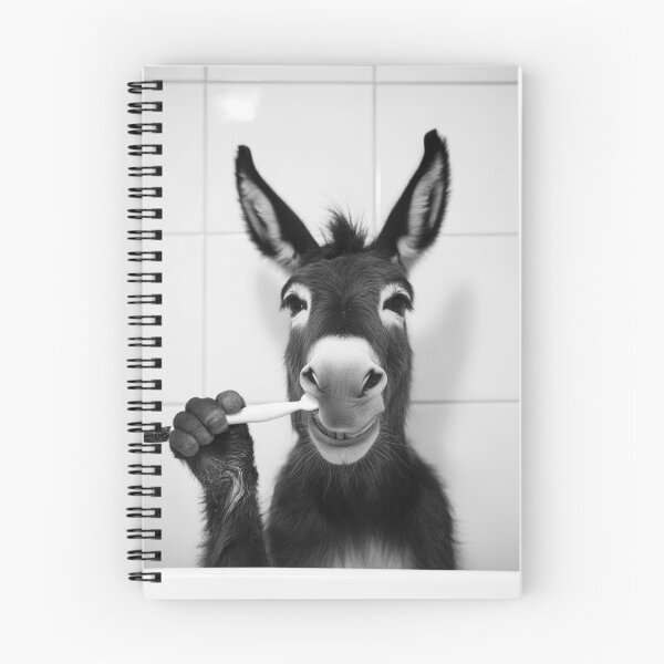 Item preview, Donkey Brushing Teeth, Funny Vintage Animal Photo designed and sold by CheekyAnimalz.
