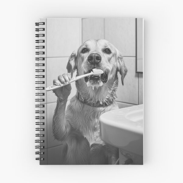 Item preview, Dog Brushing Teeth, Funny Vintage Animal Photo designed and sold by CheekyAnimalz.