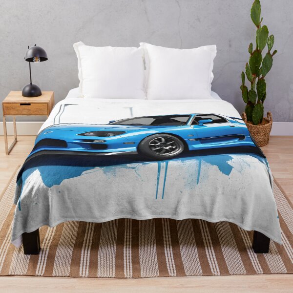 Artikelvorschau, Mazda RX-7 Blaues Aquarell entworfen und verkauft von DecarYourself.